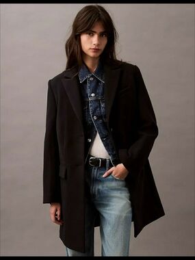 Calvin Klein Tailored Single Breasted Coat, size XS